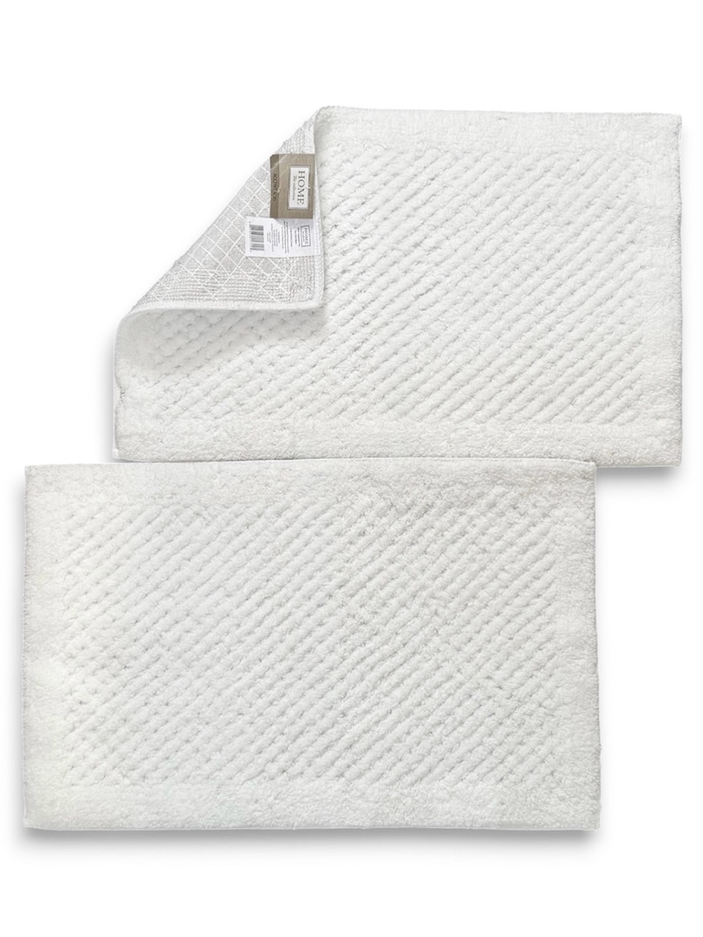Home Collection Waffle Rugs White Indoor Non-Skid 18 x 28 NWT